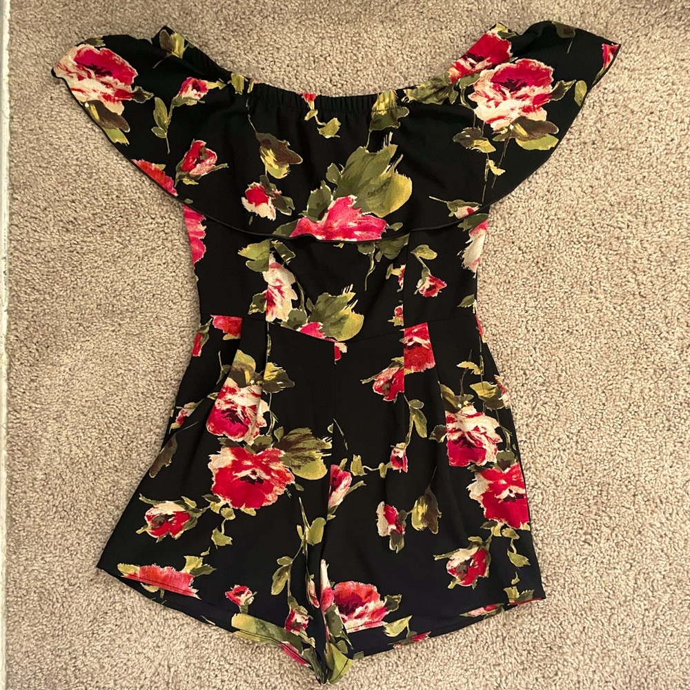 Floral Off-Shoulder Romper